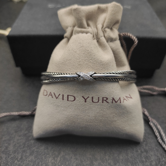 None Jewelry - David Yurman Triple-Thread Crossover Diamond Bracelet